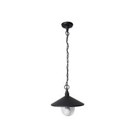 Lámpara colgante exterior 60W Etiopía negro 1luz E27 metal IP44 90cm