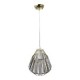 Lámpara colgante 60W Terni plata 1luz E27 180cm