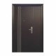 Puerta seguridad 3L Plus chocolate con fijo izquierda 130 x 213 cm