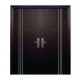 Puerta seguridad 3L Plus chocolate con fijo doble izquierda 170 x 213 cm