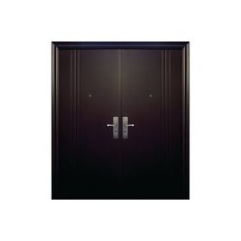 Puerta seguridad 3L chocolate doble izquierda 170 x 213 cm
