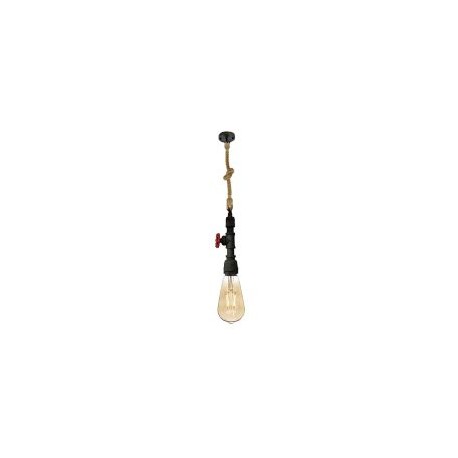 Lámpara colgante metal Soga E27 1luz 40W 110-240V