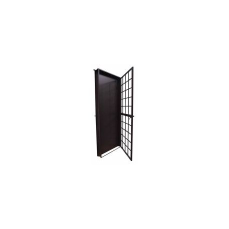 Puerta seguridad La chocolate izquierda 90 x 213 cm