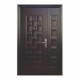 Puerta seguridad Luxury chocolate c/fijo izquierda 130 x 213 cm