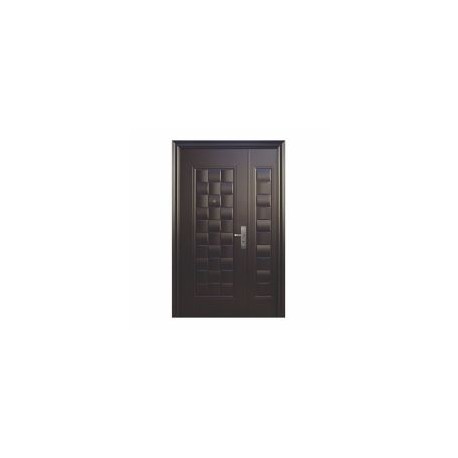 Puerta seguridad Luxury chocolate c/fijo izquierda 130 x 213 cm