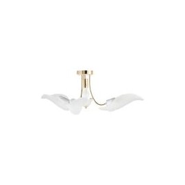 Lámpara colgante 60W Roma oro 4luces E27 vidrio 30cm