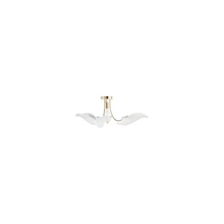 Lámpara colgante 60W Roma oro 4luces E27 vidrio 30cm