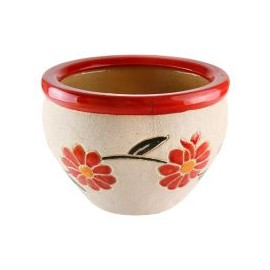 Maceta Flor HV-441R Roja 23 x 16 cm