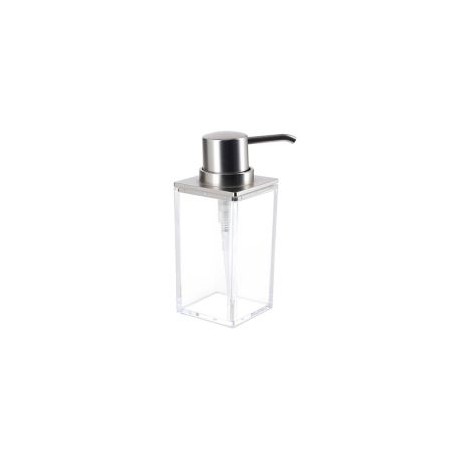 Dispensador de jabón Clarity acrílico cromo