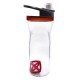 Botella plástico 20oz con agitador para proteina rojo
