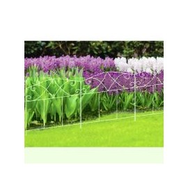 Cerca colonial metálica grande blanca 57 x 230 cm