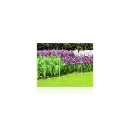 Cerca colonial metálica grande blanca 57 x 230 cm