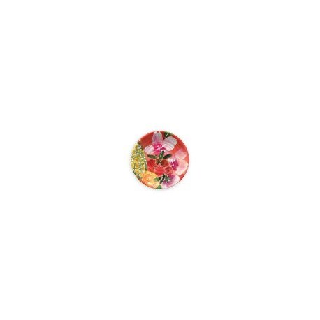 Plato trinche melamina 26cm flor fucsia Fantasy Garden