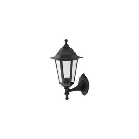 Farol exterior Aplique vidrio negro IP44 E27 1luz 60W