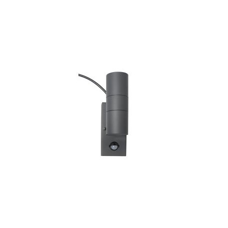 Arbotante exterior Lalibela led Sensor 4W gris 1luz neutra 400lm metal Ip44 20cm