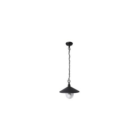Lámpara colgante exterior 60W Etiopía negro 1luz E27 metal IP44 90cm