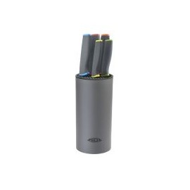 Set 5 cuchillos antiadherente c/base