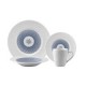 Jgo Vajilla16Pz Relieve Az/Bco