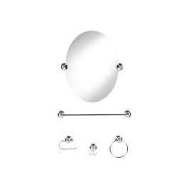 Set de 5 accesorios con espejo cromado