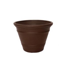 Maceta doble pared plástico 178 chocolate 32" deco int./ext