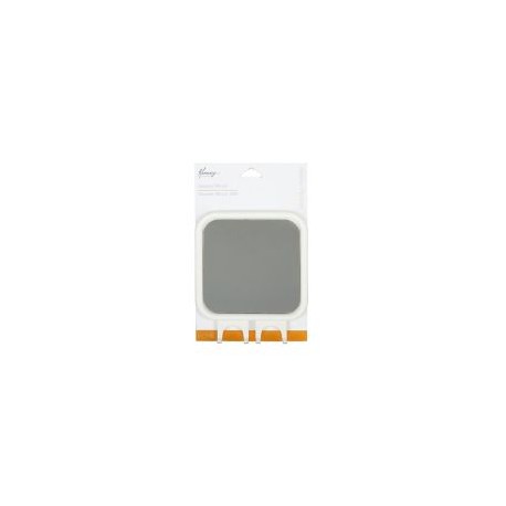Espejo antiempañante blanco 16.5 x 16.5 cm