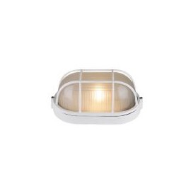 Tortuga led 60W Gato blanco 1luz E27 rectangular IP44 10cm