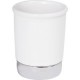 Vaso de baño York blanco cromo