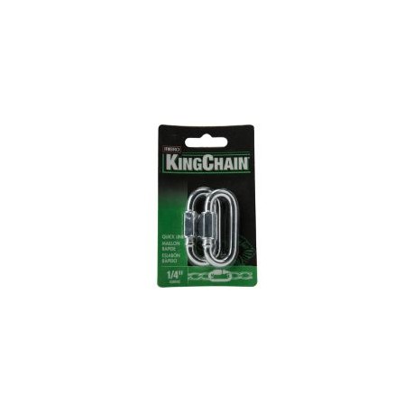 Eslabones c/rosca zinc 1/4" x 2 pc en tarjeta