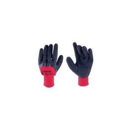 Guante de poliéster rojo c/cubierta de látex