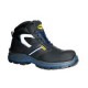 Bota de seguridad de piel y lona en color negro con casco de policarbonato, suela de poliuretano,  26