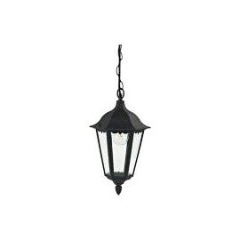 Farol Colgante 100W Iris negro 1luz E27 metal IP44 100cm