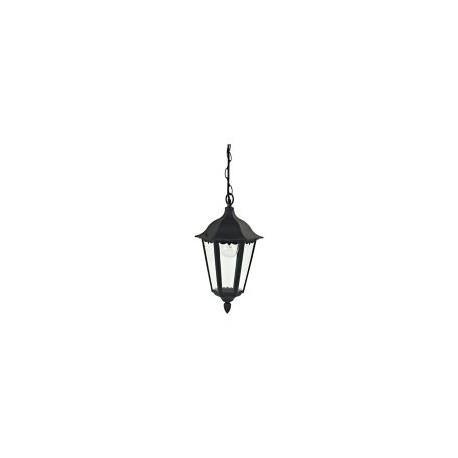 Farol Colgante 100W Iris negro 1luz E27 metal IP44 100cm