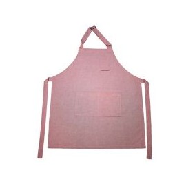 Mandil Chef Rojo Raya Blanca