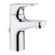 Monomando de lavabo Bauflow con desague automático