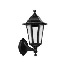 Arbotante Venecia 60W negro 1luz E27 metal IP44 35cm