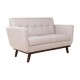 Sofá de 2 plazas beige/marfil