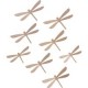 Libelulas De Pared 8U. Niquel