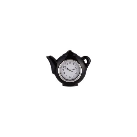 Reloj de cocina tetera rojo