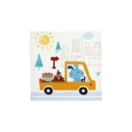 Lienzo infantil carretera 30x30cm