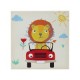 Lienzo infantil leoncito 30x30cm