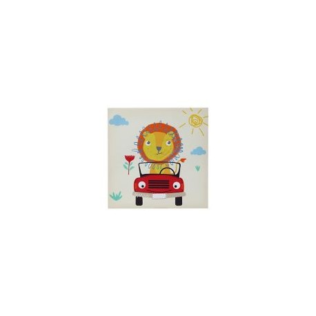 Lienzo infantil leoncito 30x30cm