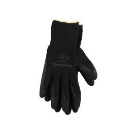 Guante negro nylon c/recubrimiento látex naranja