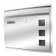 Buzón de acero galvanizado 36 x 32 x 12 cm plata