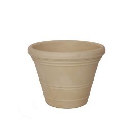 Maceta  doble pared plástico 177 ivory 28" deco int.ext