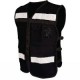Chaleco con reflejante de rescatista negro c/ 8 bolsas