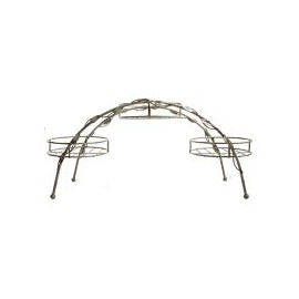 Porta maceta metal diseño hoja olivo 67 x 22 X 29 cm