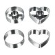 Set cortadores galletas 4 pzas acero inoxidable