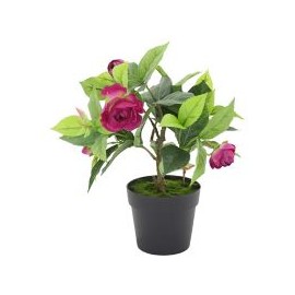 Planta artificial camelia 22 x 17 cm