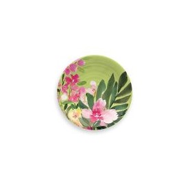 Plato ensalada melamina 21cm flor verde Fantasy Garden