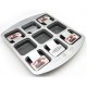 Molde antiadherente brownies 9 cavidades